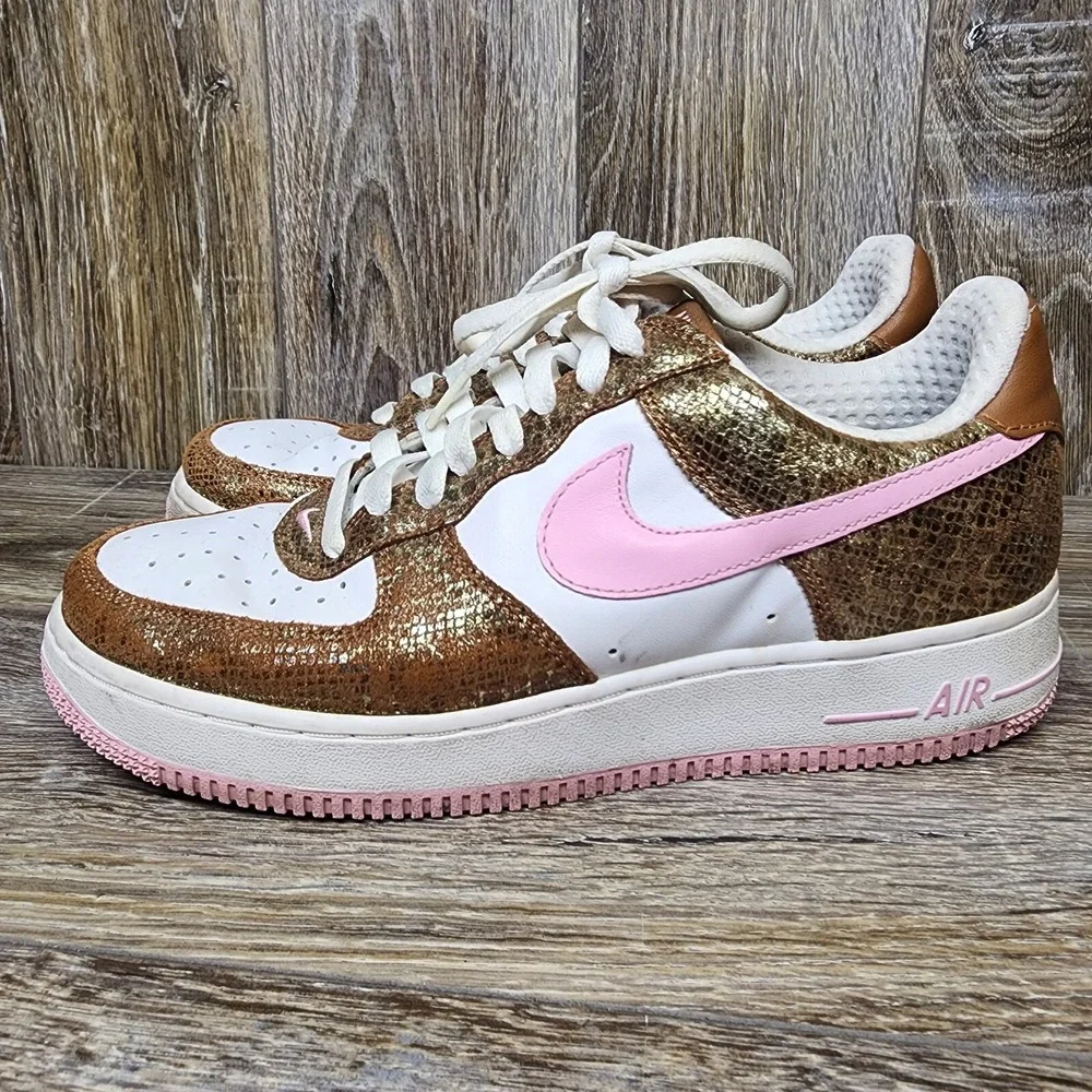 Women's‎ Vintage 2006 Nike Air Force 1 Low Premium Snakeskin 309439-262 sz 10 - Picture 2 of 9